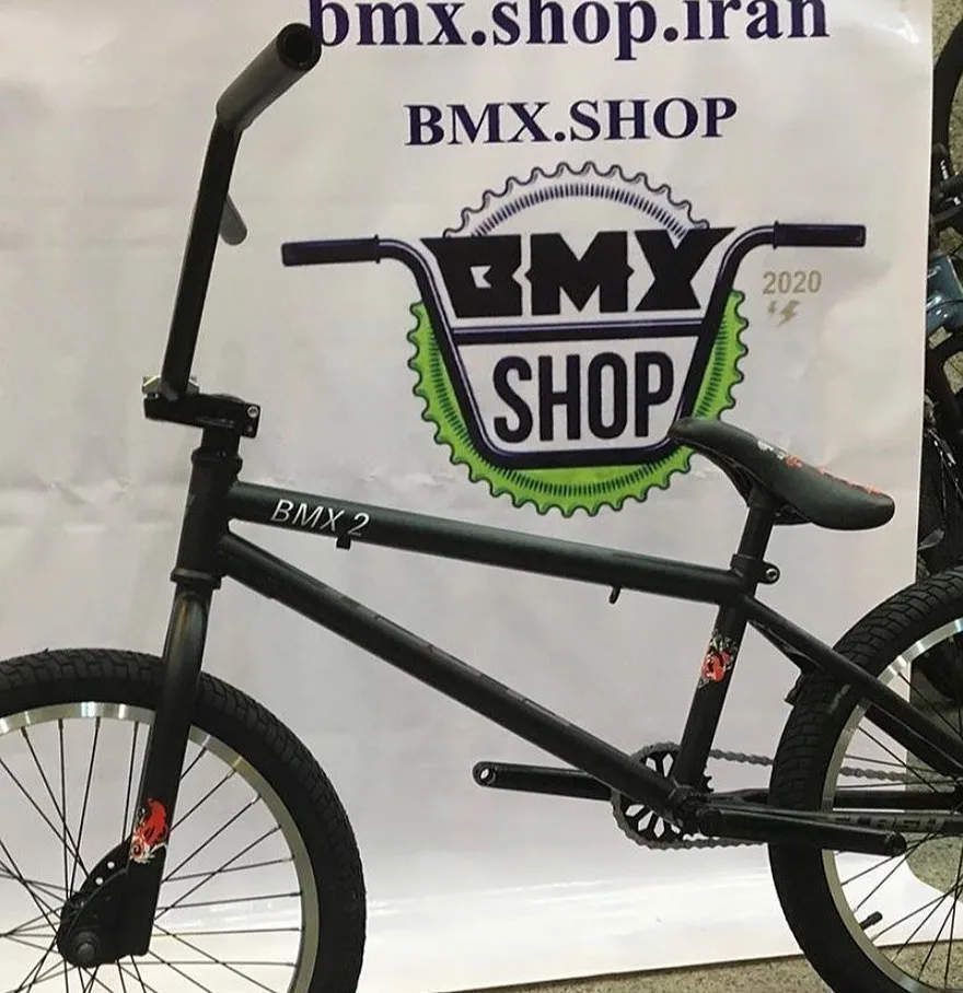 دوچرخه BMX مدل bmx2 سایز ۲۰، رنگ مشکی، جنس فلز