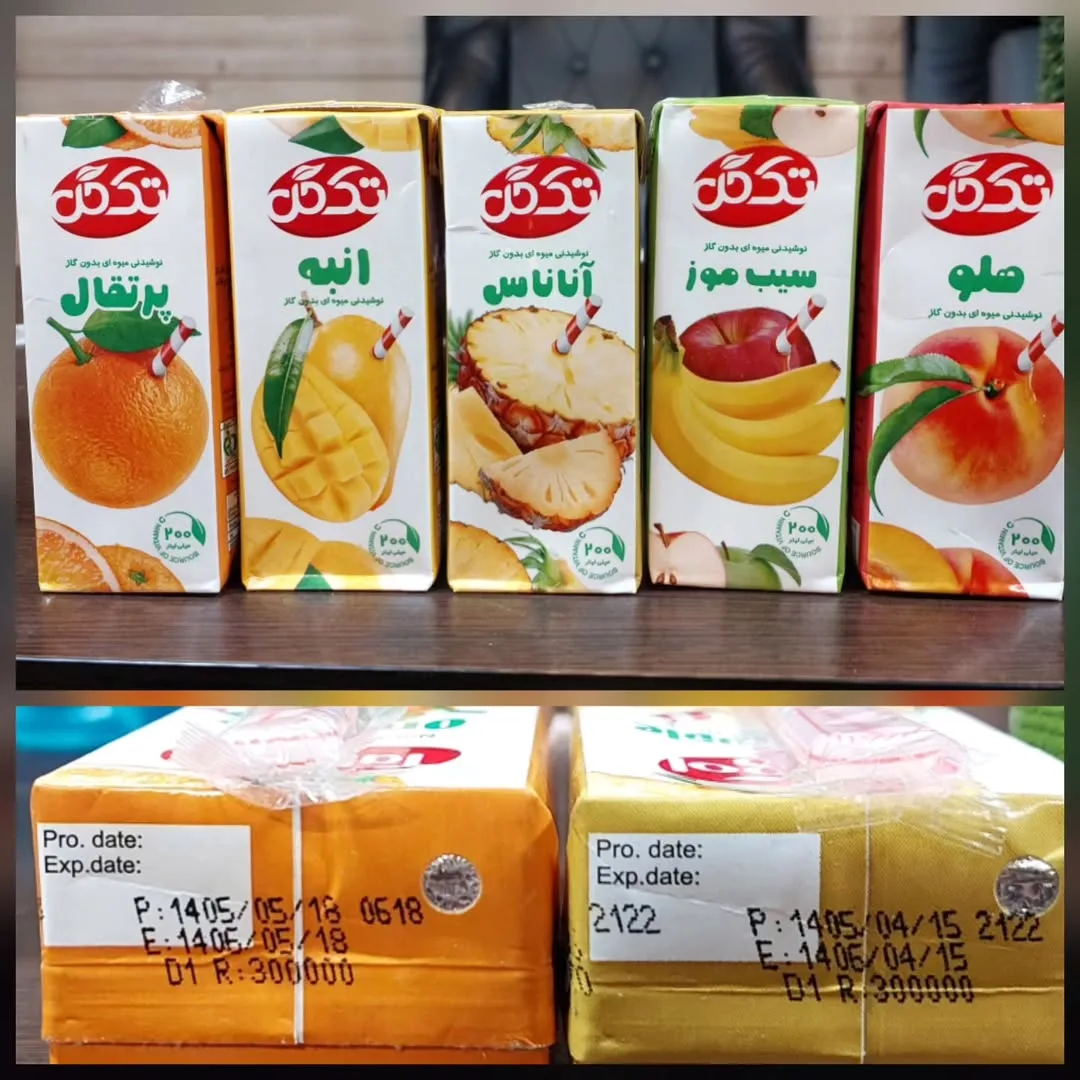 آبمیوه تتراپک ۳۶ عددی تک گل