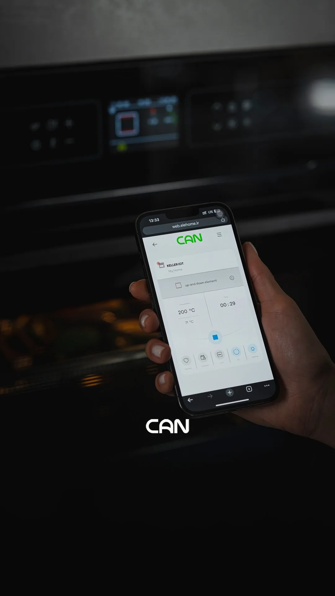 فر توکار هوشمند کن، رنگ سیاه و سفید، مستطیلی