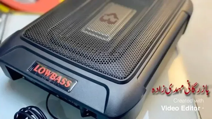 ساب ووفر خودرو، رنگ مشکی، جنس پلاستیک، ساب‌ووفر خودرو مستطیلی