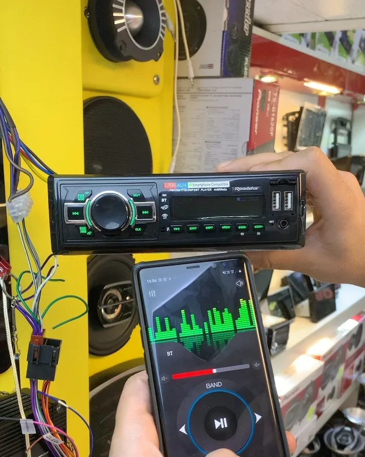 دکلس پنل ثابت ضبط ماشین روداستار، رنگ مشکی، جنس پلاستیک و فلز، تک‌دین