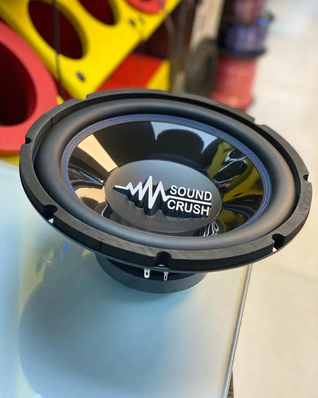 ساب ووفر تک کویل خودرو Sound Crush، رنگ مشکی، جنس پلاستیک و فلز، گرد