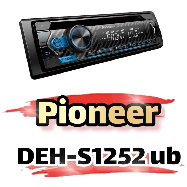 پخش خودرو پایونیر DEH-S1252UB، رنگ مشکی و آبی، جنس پلاستیک، تک‌دین