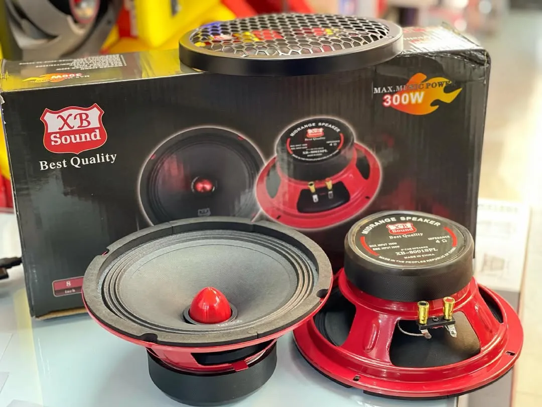 میدرنج ۸ اینچ ایکس بی XB-8001 SPL، رنگ مشکی و قرمز، جنس فلز و پلاستیک، گرد