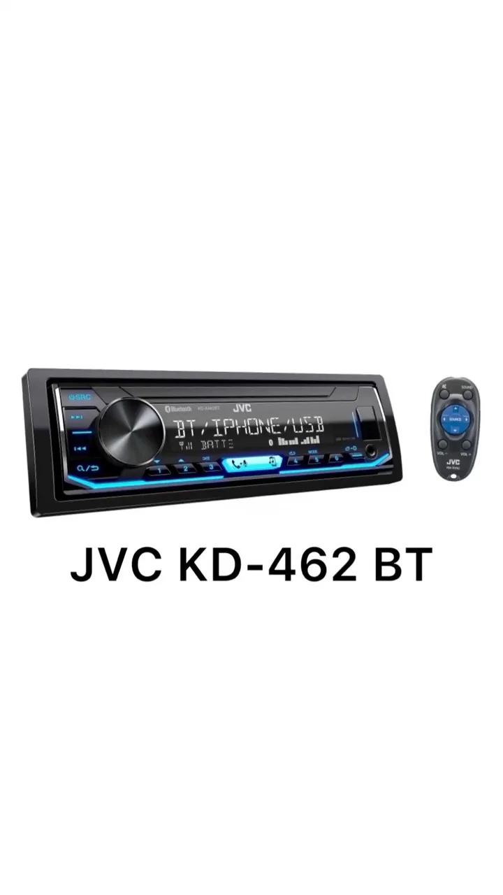 رادیوپخش خودرو KD-462 BT جی وی سی، رنگ مشکی و آبی، جنس پلاستیک و فلز، تک دین