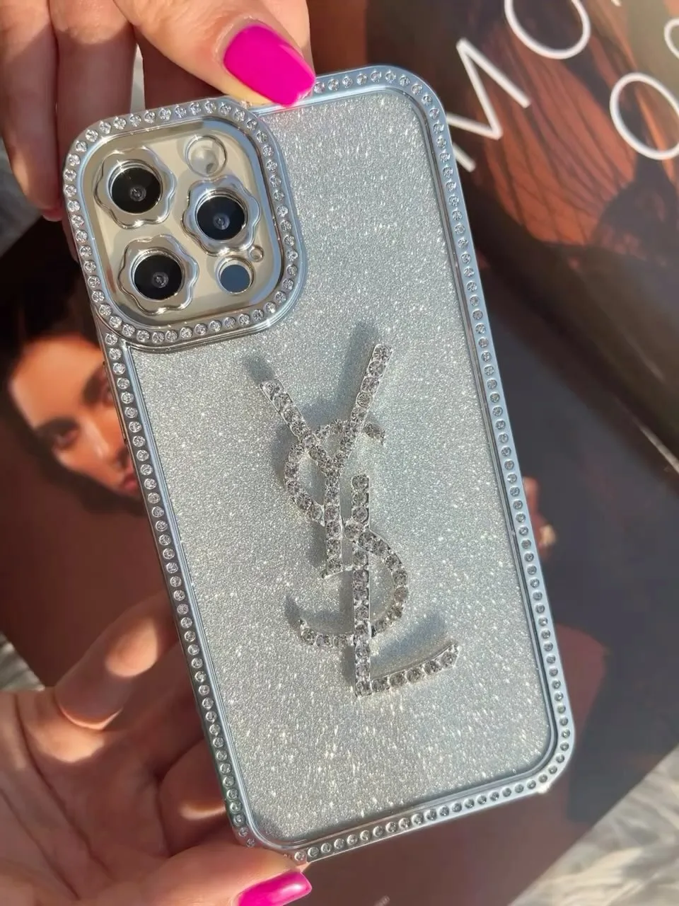 گارد نگین‌دار آیفون YSL