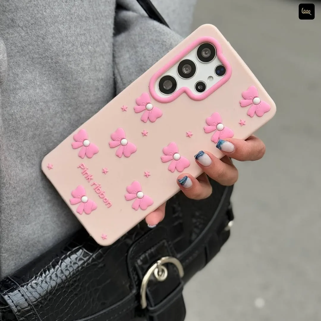 قاب سیلیکونی پاپیونی صورتی — عکس ۶