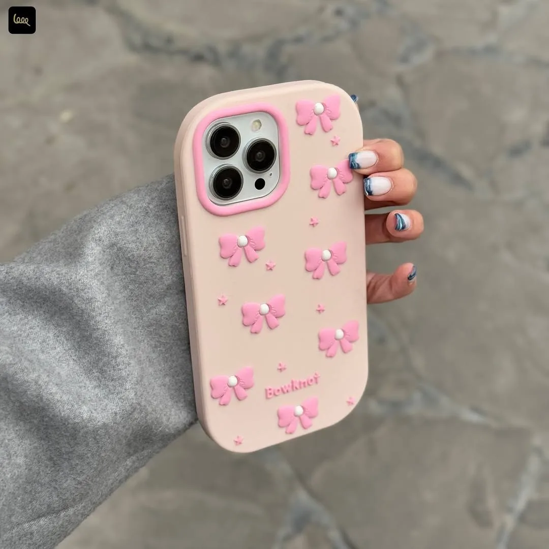 قاب سیلیکونی پاپیونی صورتی — عکس ۸