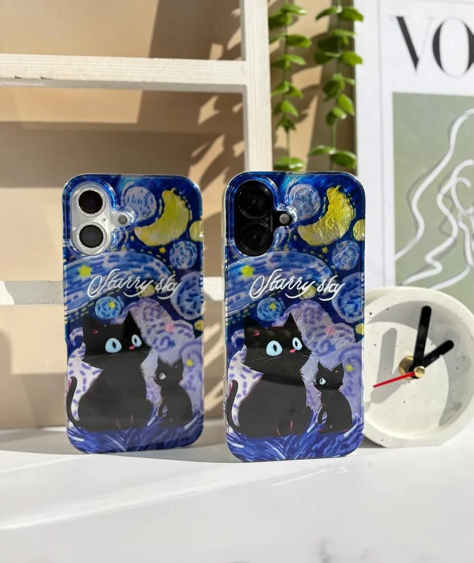 قاب گوشی گربه ون گوگ سه‌بعدی — عکس ۴
