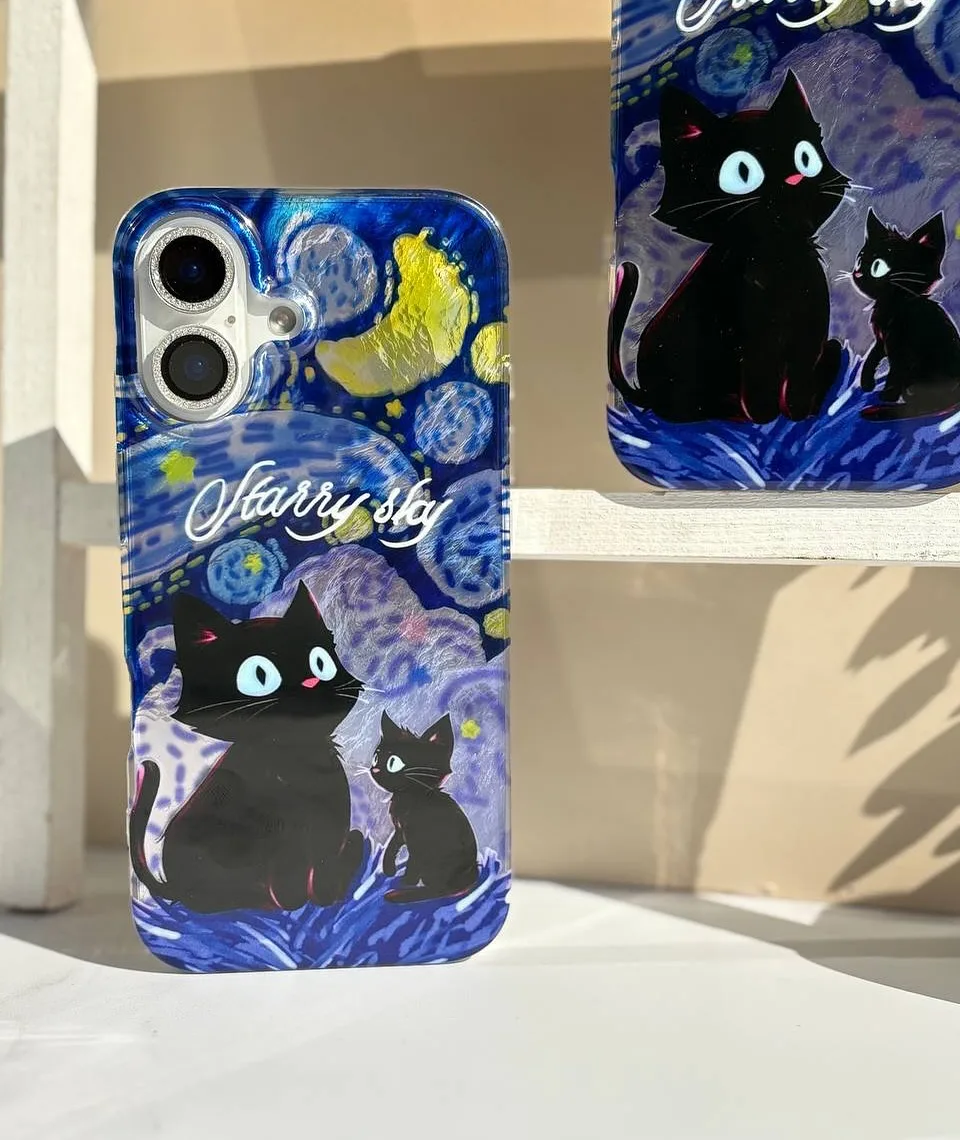 قاب گوشی گربه ون گوگ سه‌بعدی — عکس ۶