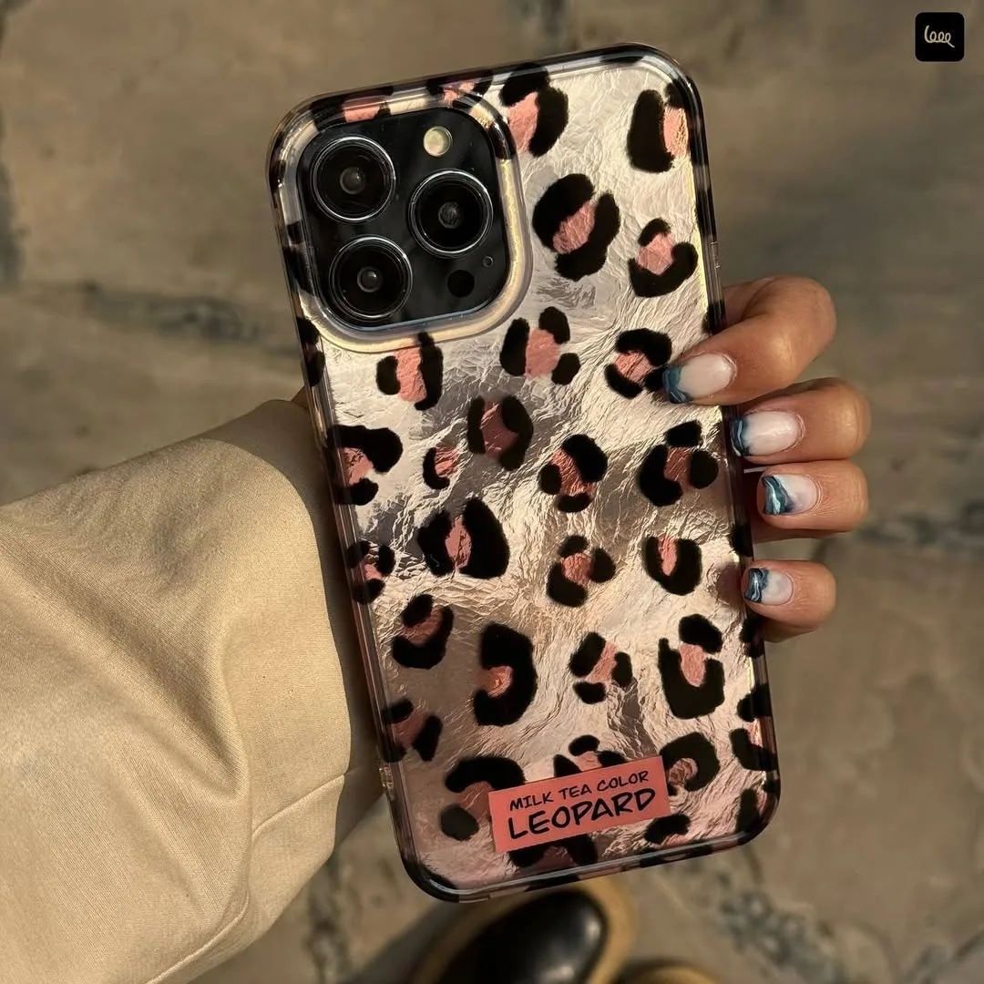 قاب گوشی پلنگی IMD گلدن — عکس ۴