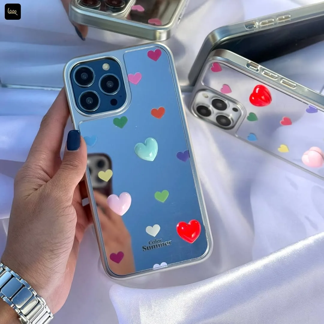 قاب آینه‌ای قلب رنگی — عکس ۸