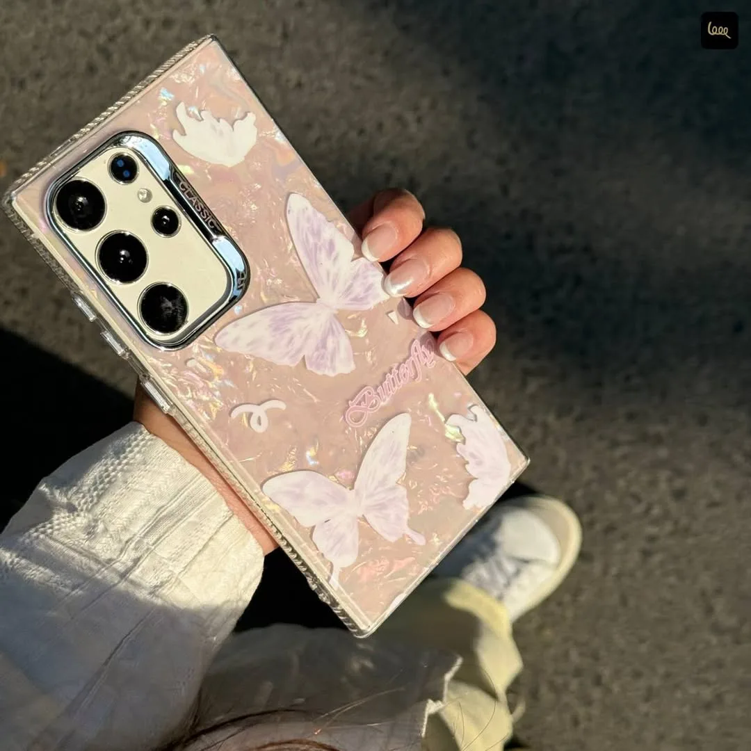 قاب پروانه‌ای یخی صورتی با آویز — عکس ۴