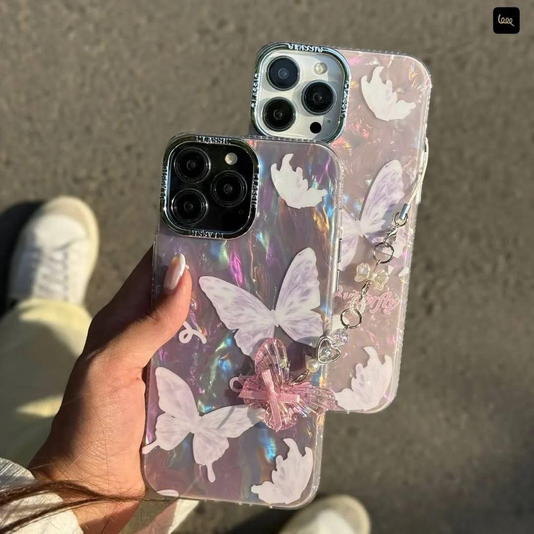 قاب پروانه‌ای یخی صورتی با آویز — عکس ۱۰