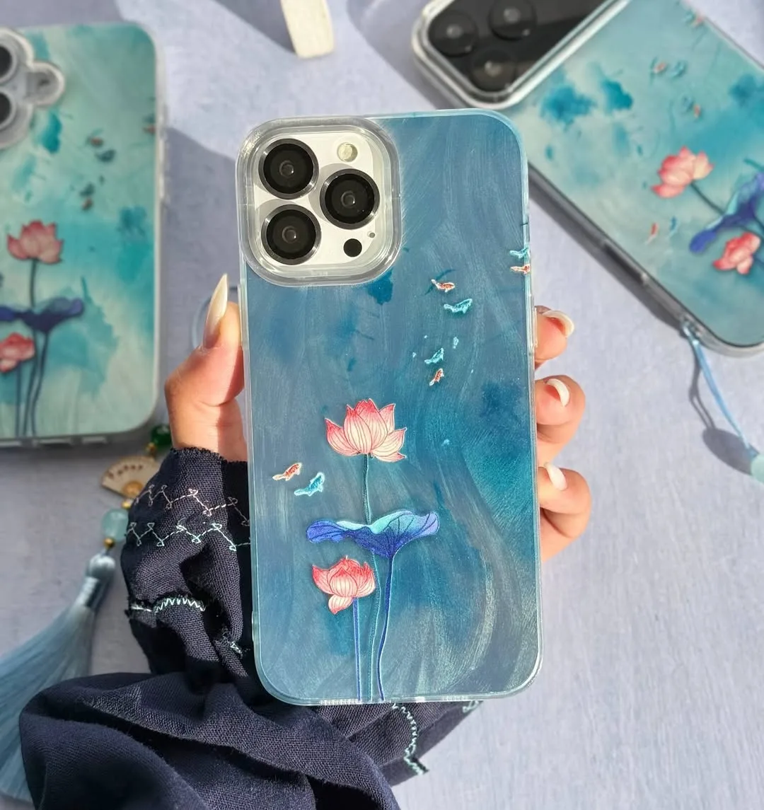 قاب گل نیلوفر آبی با آویز ژاپنی — عکس ۸