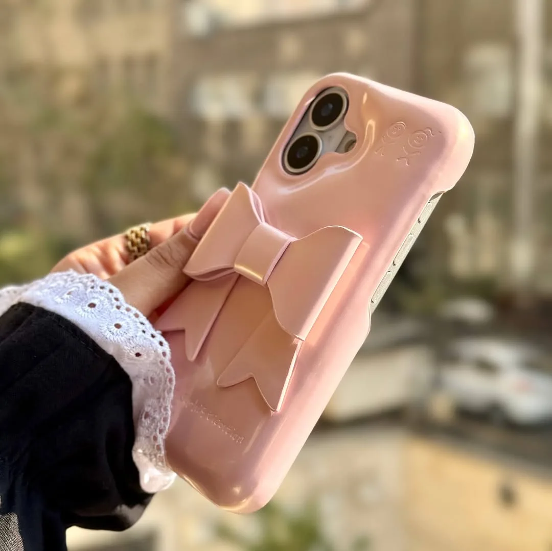 قاب بالشتی صورتی پاپیون — عکس ۹