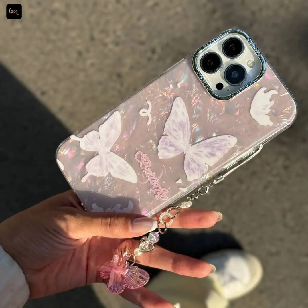 قاب پروانه‌ای یخی صورتی با آویز — عکس ۶