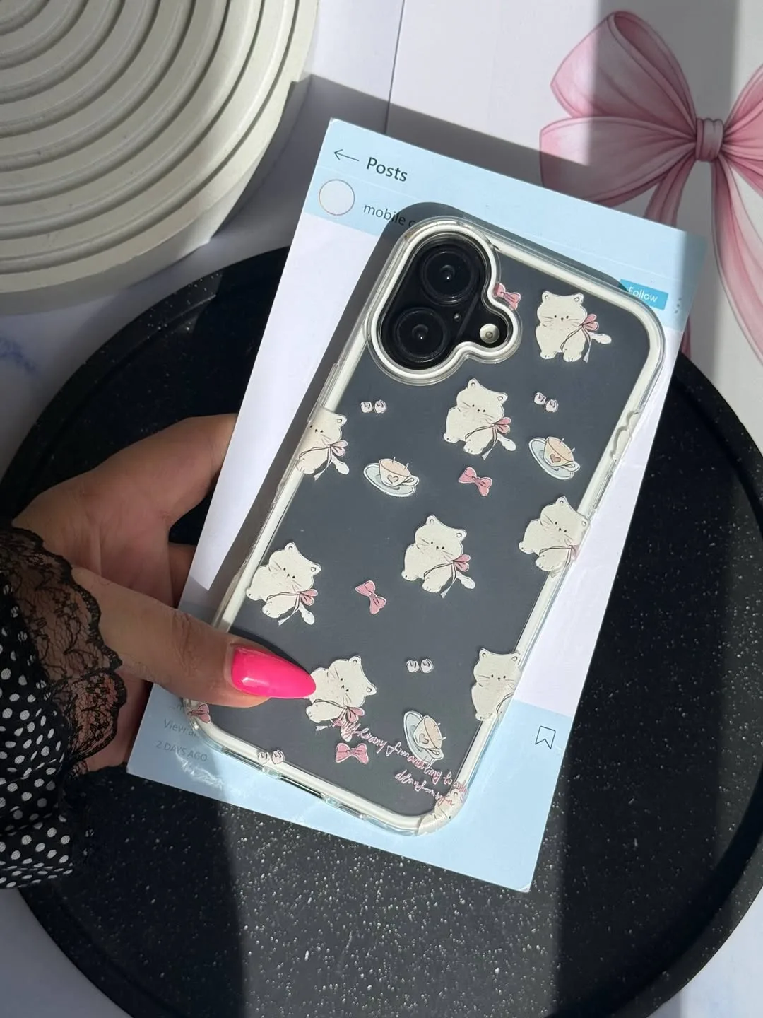 قاب چای و گربه پشت طلق — عکس ۲