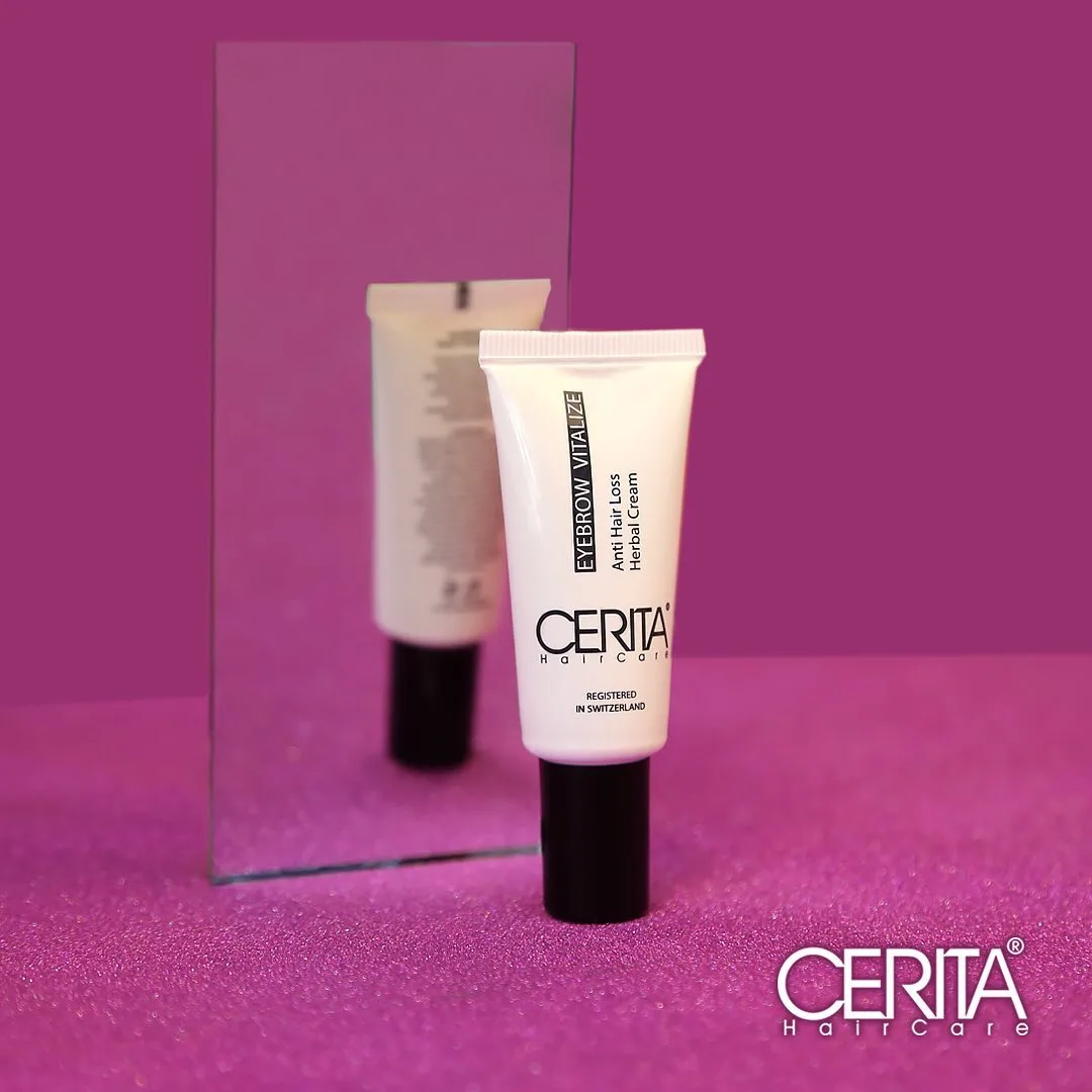 کرم تقویت ابرو گیاهی CERITA، رنگ سفید و مشکی، جنس پلاستیک، تیوپی