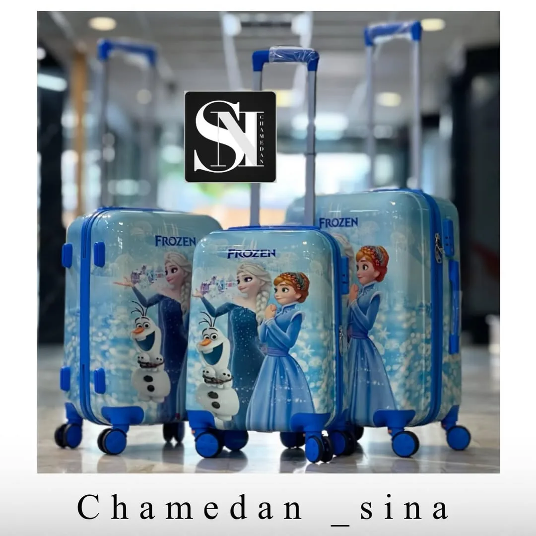 ست چمدان کودک قفل رمزدار طرح فروزن