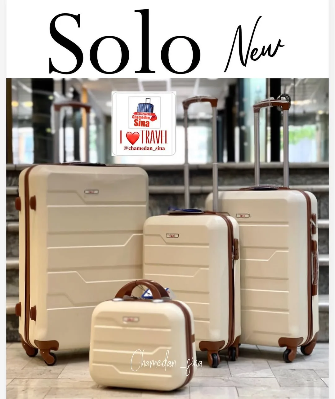 ست چمدان سبک قفل رمزدار Solo