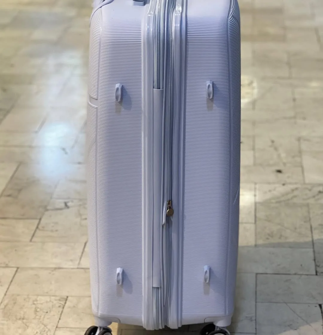 چمدان کاوردار رنگ بژ — عکس ۸