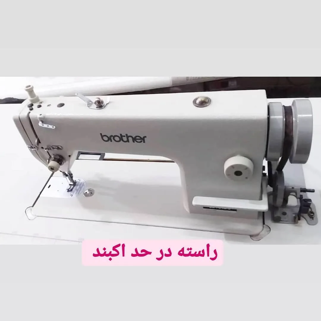 چرخ راسته دوز صنعتی، رنگ سفید و نقره‌ای، جنس فلز، چرخ خیاطی راسته دوز