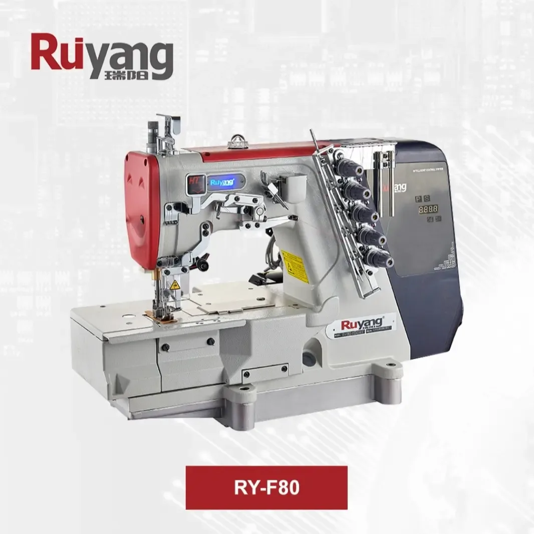 چرخ میاندوز RY-F80 Ruyang، رنگ سفید، قرمز و سرمه‌ای، جنس فلز، صنعتی، دیجیتال
