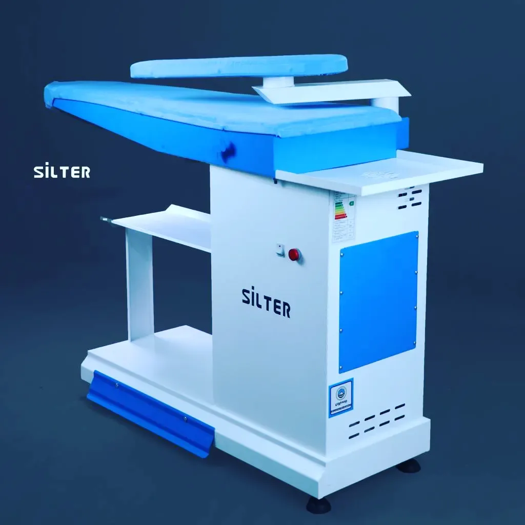 میز مکش اتو Silter، رنگ سفید و آبی، جنس فلز و پارچه، صنعتی، مکشی