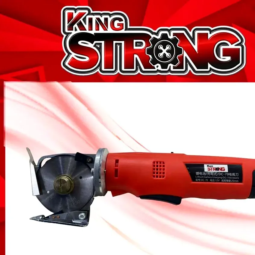 قیچی شارژی و برقی سایز ۷۰ King Strong، رنگ قرمز و نقره‌ای، جنس فلز و پلاستیک، صنعتی