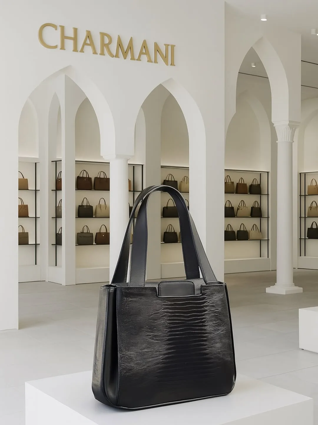 کیف دوشی زنانه چرمانی، رنگ مشکی، بزرگ