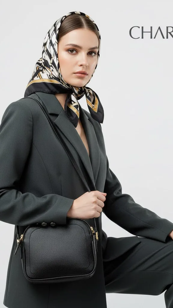 کیف دوشی، رنگ مشکی، جنس چرم، کوچک