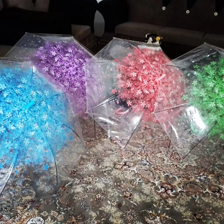 چتر طرح شکوفه زنانه هشت فنر