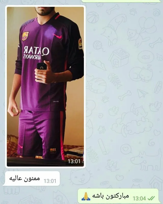 ست آستین بلند بارسلونا