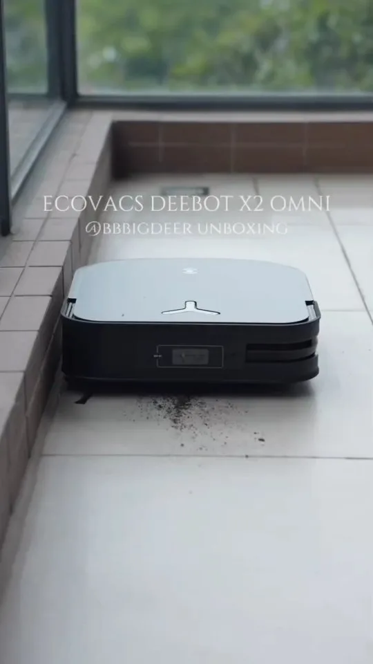 جاروبرقی رباتیک دیبوت X2 Combo Ecovacs، رنگ مشکی، جنس پلاستیک، دیسکی، تخت