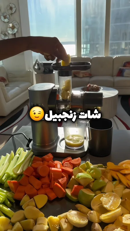 عصاره‌گیر نینجا، رنگ خاکستری و مشکی، جنس پلاستیک و فلز، آبمیوه‌گیر آرام