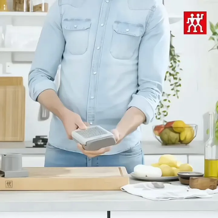ست رنده با محافظ دست Z-Cut Zwilling، رنگ خاکستری، جنس استیل و پلاستیک، دستی، ظرفدار