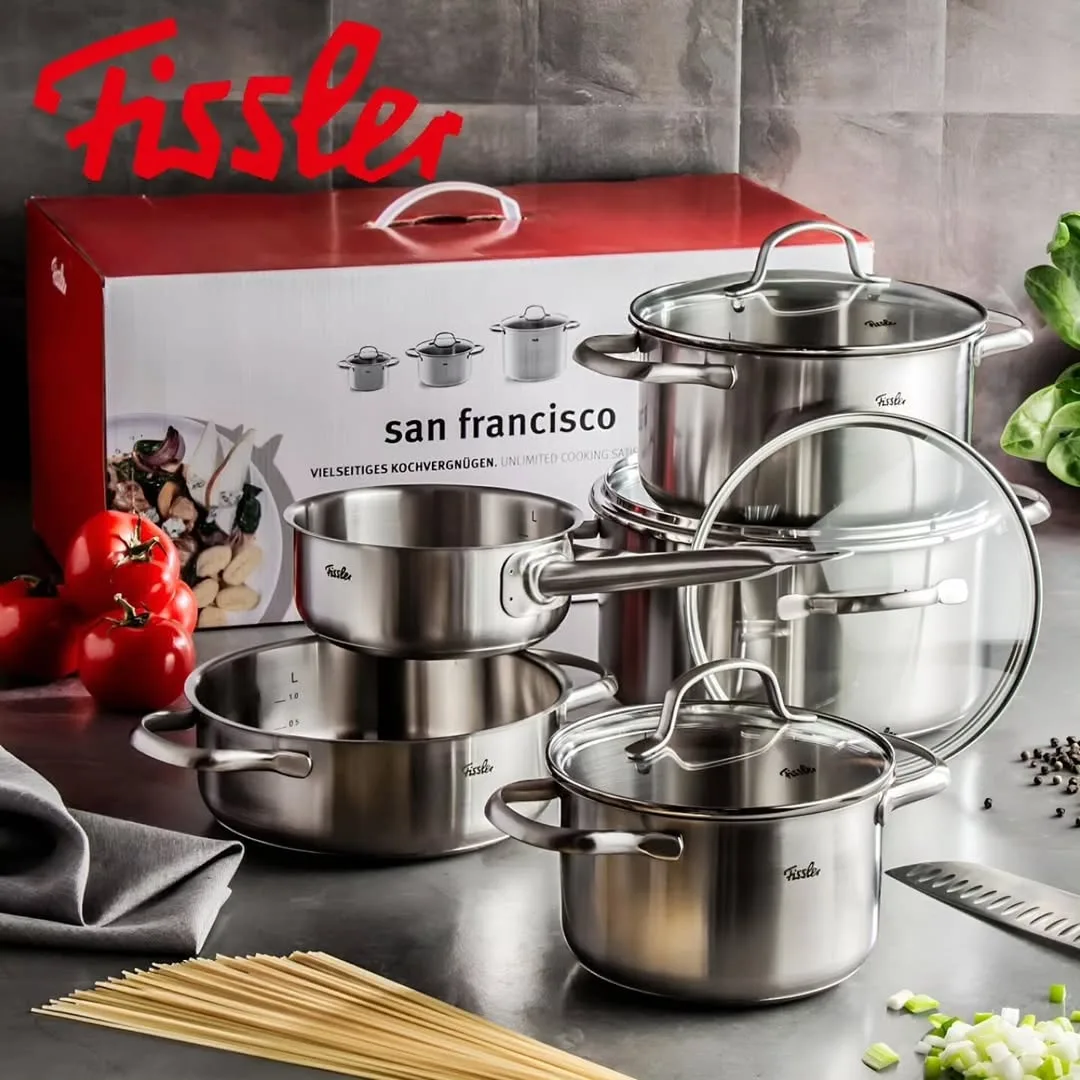 سرویس قابلمه استیل ۹ پارچه Fissler