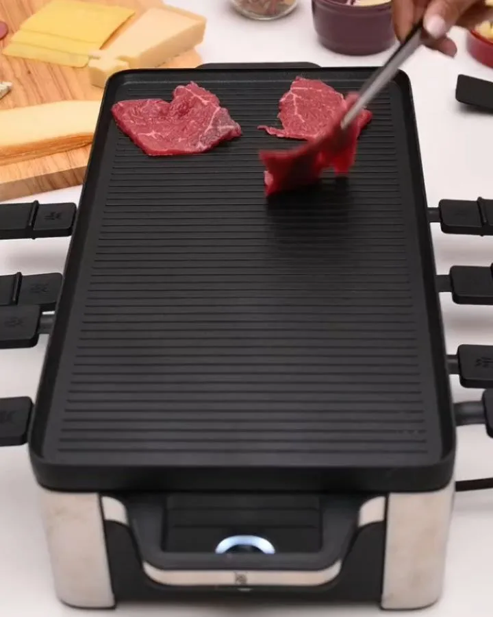 گریل باربیکیو LONO Raclette WMF، رنگ مشکی، جنس فلز، رومیزی برقی