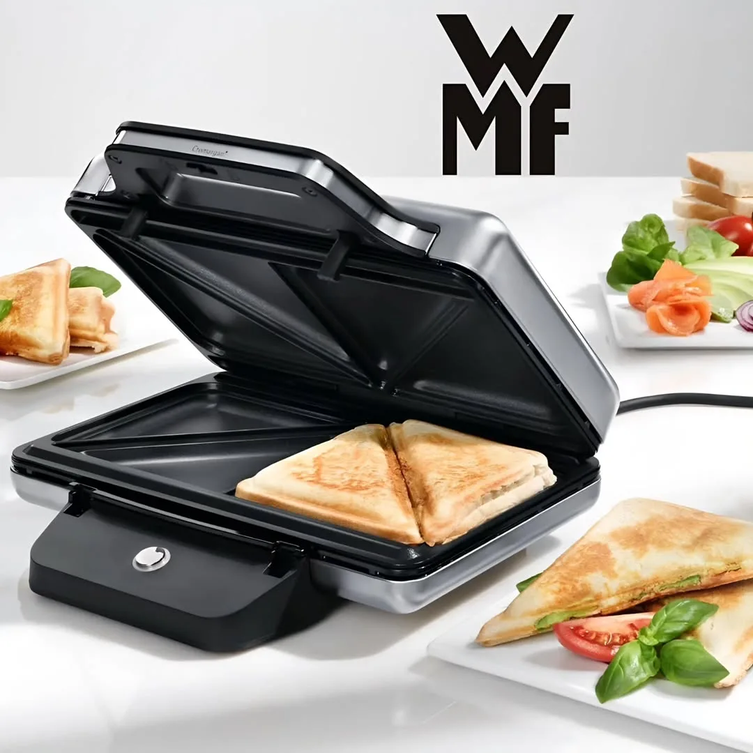ساندویچ و اسنک‌ساز LONO WMF، رنگ مشکی و نقره‌ای، جنس فلز و پلاستیک، برقی، دو تکه