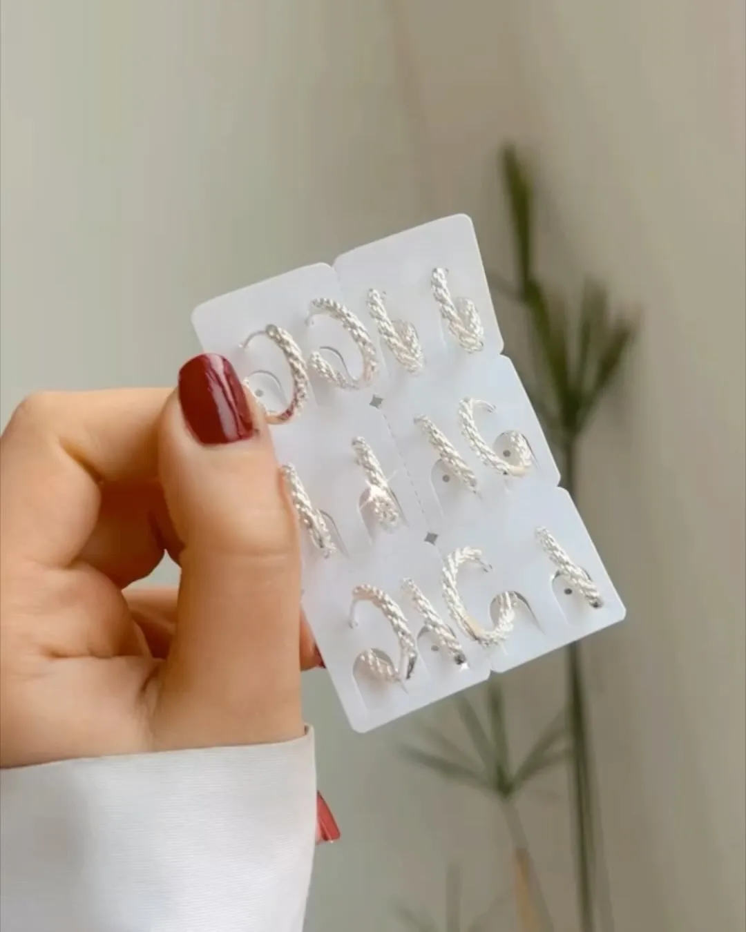 گوشواره استیل روکش نقره