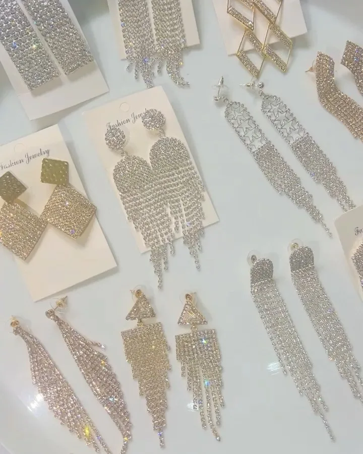 گوشواره مجلسی فول نگین