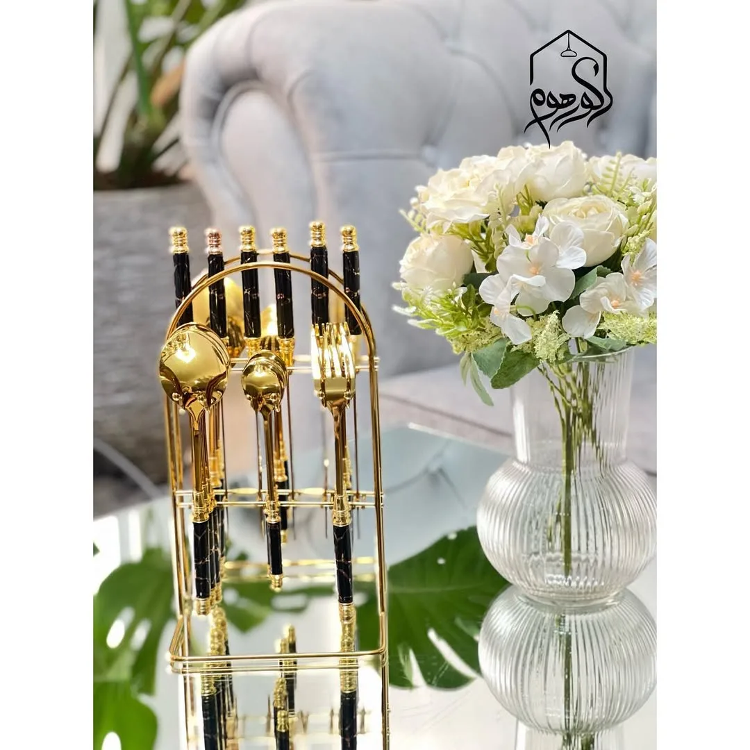 سرویس قاشق و چنگال ۲۴ پارچه طرح ماربل