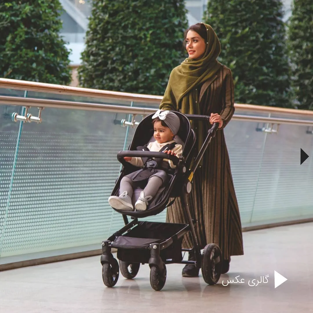 کالسکه کودک مدل هیرو دلیجان، رنگ مشکی، کالسکه مدل هیرو