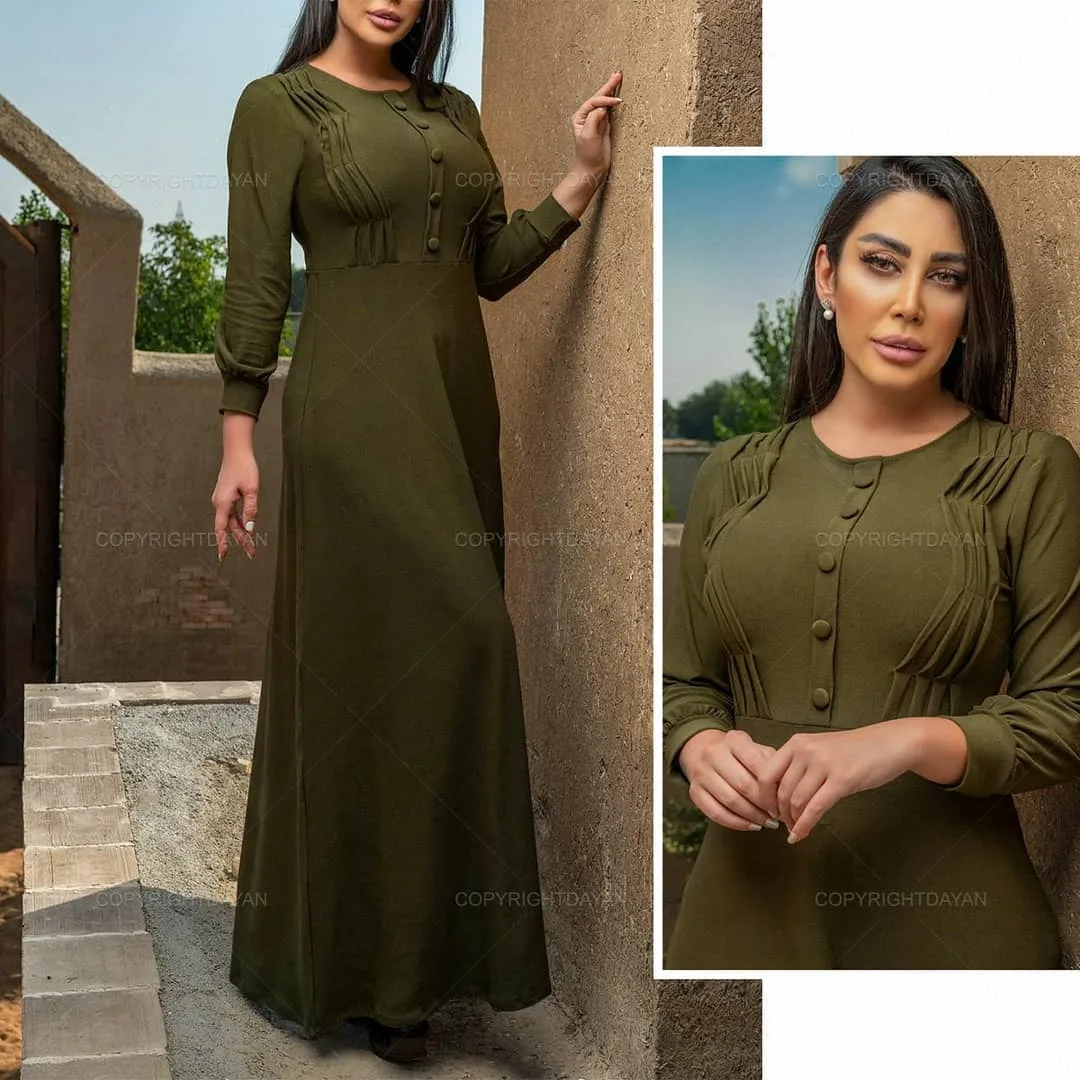 پیراهن بلند زنانه کرپ — عکس ۲