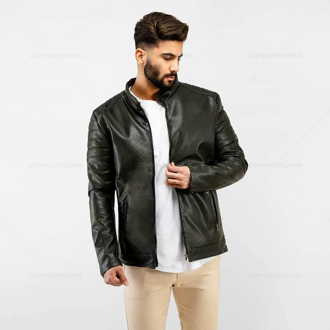 کاپشن چرم — عکس ۳
