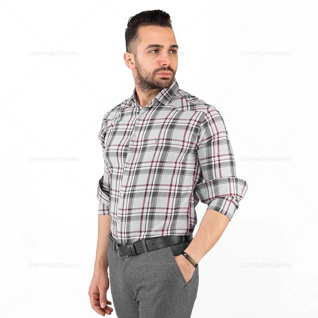 پیراهن چهارخانه نخ پنبه — عکس ۳