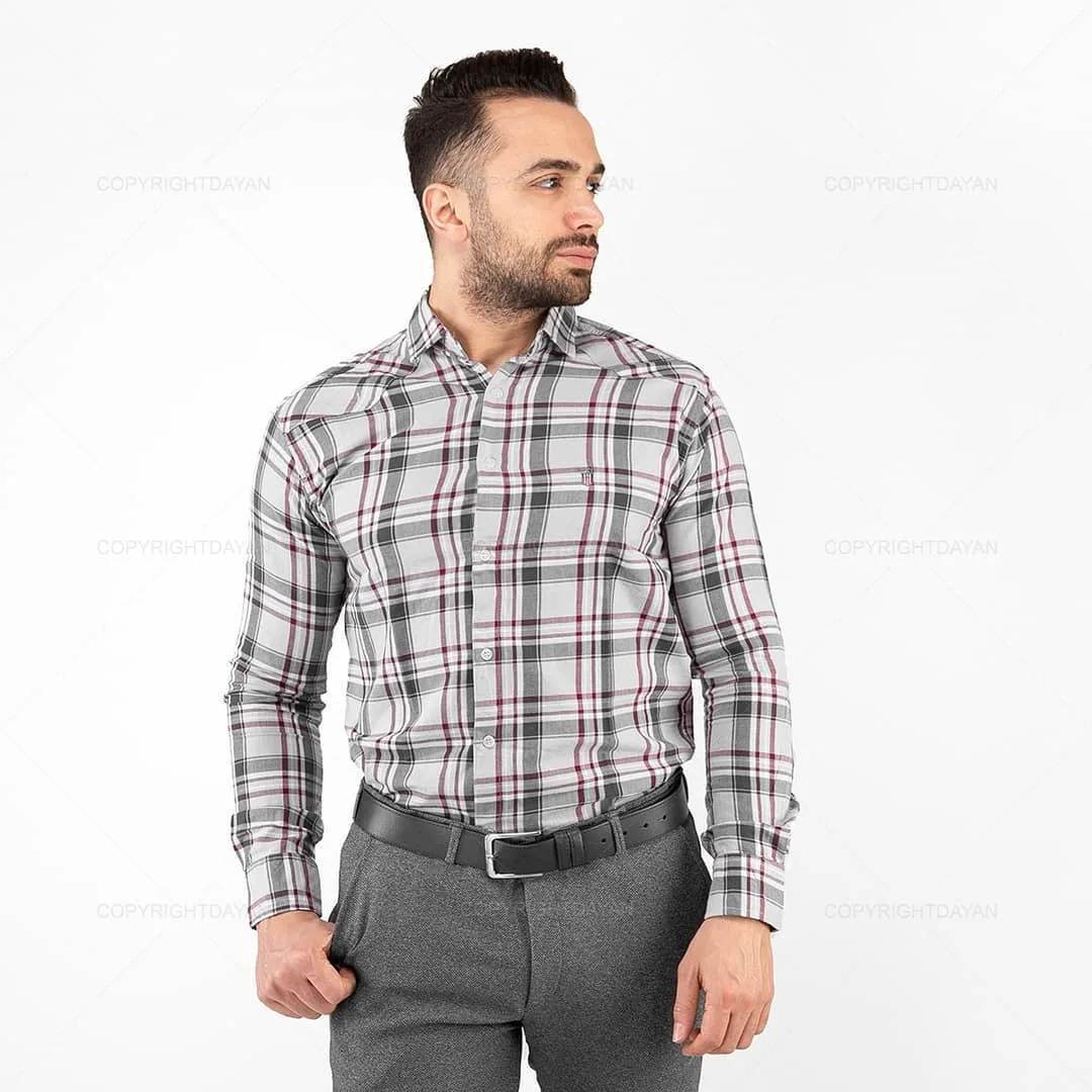 پیراهن چهارخانه نخ پنبه — عکس ۴