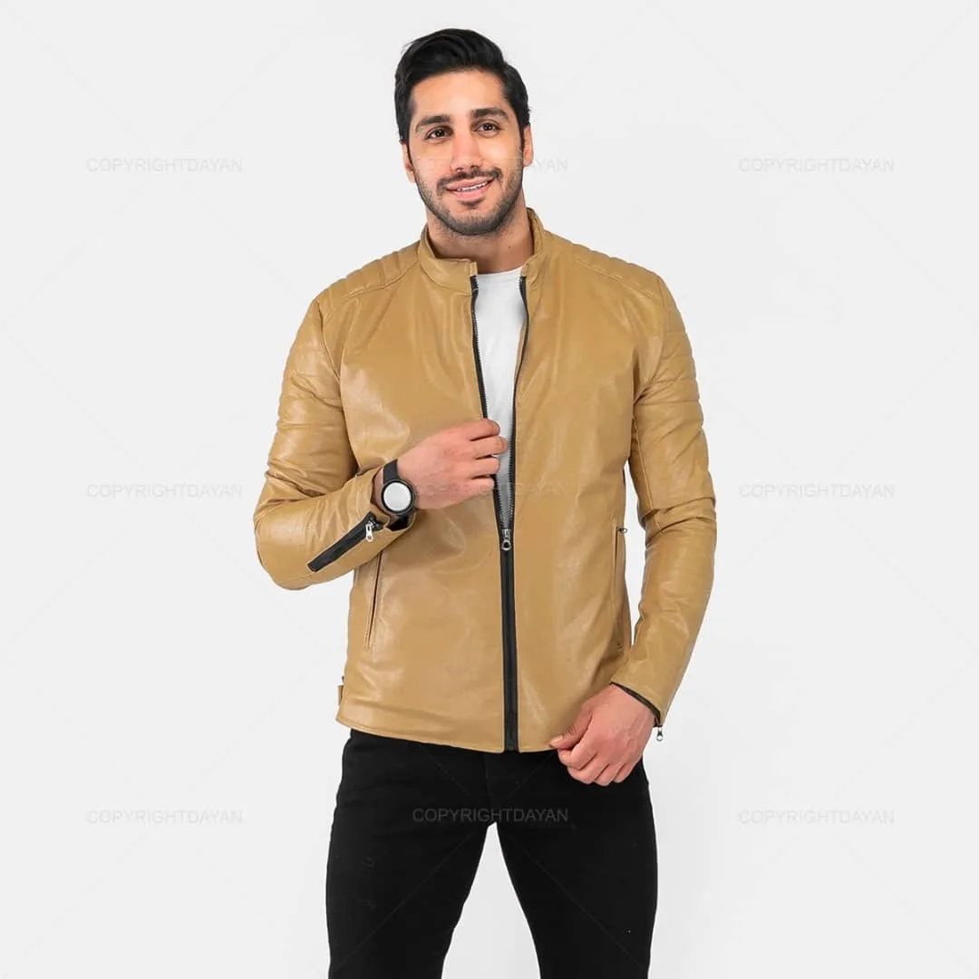 کاپشن چرمی تیرکمانی — عکس ۵