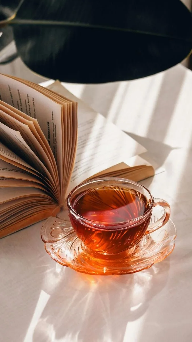 چای کیسهای ارل گری با عطر برگاموت دوقوچ، رنگ شفاف و نارنجی، جنس شیشه، دستهدار، پایهدار